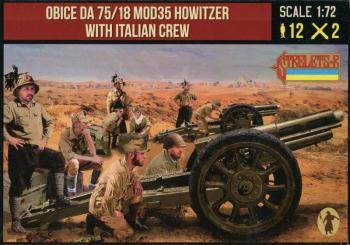 Obice da 75/18 Mod 35 Howitzer with Italian Crew--12 figures in 12 poses and 2 guns (unpainted)--AWAITING RESTOCK. Obice da 75/18 Mod 35 Howitzer with Italian Crew--12 figures in 12 poses and 2 guns (unpainted)--AWAITING RESTOCK. #50762