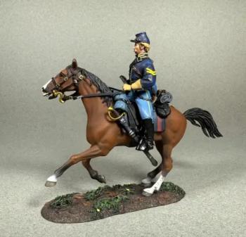 Union Cavalry Corporal Mounted on Trotting Horse, No.1 (blonde)--single mounted figure Union Cavalry Corporal Mounted on Trotting Horse, No.1 (blonde)--single mounted figure #50841