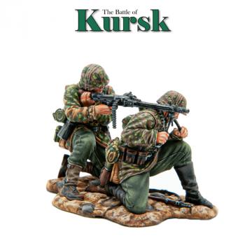 German Waffen SS Pz Grenadier MG42 Team, The Battle of Kursk, 1943--two figures on single base German Waffen SS Pz Grenadier MG42 Team, The Battle of Kursk, 1943--two figures on single base #50999