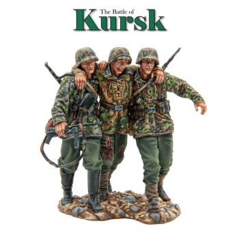 German Waffen SS Pz Grenadier Assisting Wounded Vignette, The Battle of Kursk, 1943--three figures on single base German Waffen SS Pz Grenadier Assisting Wounded Vignette, The Battle of Kursk, 1943--three figures on single base #51000