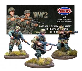 Image of 28mm WWII Late War German Infantry & Heavy Weapons (1944-1945)--makes a full infantry platoon of 30 men (+14 Heavy Weapons & Support Figures) Image of 28mm WWII Late War German Infantry & Heavy Weapons (1944-1945)--makes a full infantry platoon of 30 men (+14 Heavy Weapons & Support Figures)