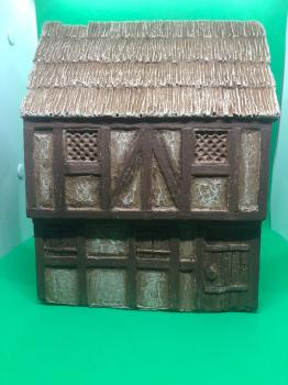 Image of Thatched Roof Cottage (small)--9.5 in. x 6.5 in. x 5 in.--AWAITING RESTOCK.