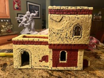 Image of Shores of Tripoli Two-Story Building (foam)--10" x 5" x 8"--AWAITING RESTOCK.