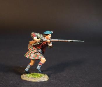 Image of Highlander Charging with Musket (plaid jacket, red vest), The Jacobite Army, The Battle of Culloden, 16th April 1745, The Jacobite Rebellion, 1745--single figure Image of Highlander Charging with Musket (plaid jacket, red vest), The Jacobite Army, The Battle of Culloden, 16th April 1745, The Jacobite Rebellion, 1745--single figure