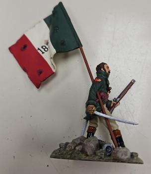 Image of James Butler Bonham of South Carolina--single figure with 1824 Republic Flag--no original box--RETIRED--LAST ONE!! Image of James Butler Bonham of South Carolina--single figure with 1824 Republic Flag--no original box--RETIRED--LAST ONE!!