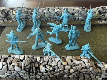 Image of American Militia at Battle of New Orleans--ten figures in ten poses--EIGHT IN STOCK.
