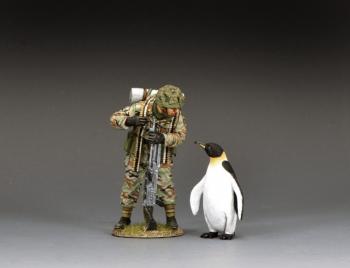 What Are You Lookin' At?--single British paratrooper figure and single king penguin figure from the Falklands War What Are You Lookin' At?--single British paratrooper figure and single king penguin figure from the Falklands War #51153
