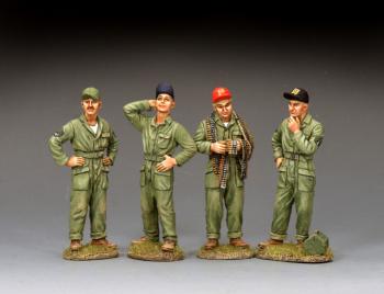The Grease Monkey Set #1--four standing U.S. aircraft ground crew figures The Grease Monkey Set #1--four standing U.S. aircraft ground crew figures #51156