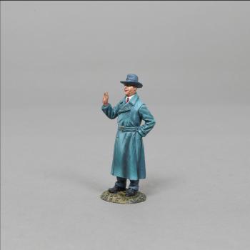 Image of Gestapo Agent Sturmbannführer [Major] Arnold Ernst Toht (grey/blue coat)--single figure--RETIRED--LAST THREE!!