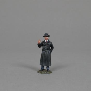 Image of Gestapo Agent Sturmbannführer [Major] Arnold Ernst Toht (black coat)--single figure--RETIRED--LAST ONE!!