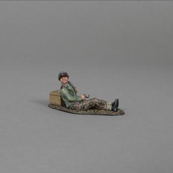 ‘It’s a Hard Life’--single seated WWII SPG crewman figure with beverage leaning against crate--RETIRED--LAST TWO!! ‘It’s a Hard Life’--single seated WWII SPG crewman figure with beverage leaning against crate--RETIRED--LAST TWO!! #51171