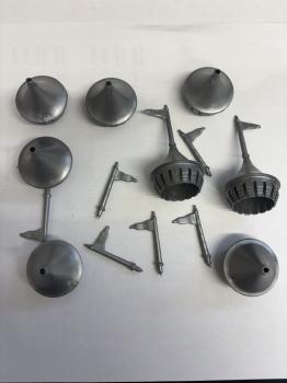 Medieval Turret Tops-  8 Small Turrets, 8 Pennants Medieval Turret Tops-  8 Small Turrets, 8 Pennants #51176