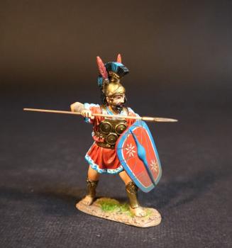 Samnite Warrior (red tunic), The Samnites, Armies and Enemies of Ancient Rome--single figure with spear pointed forward at shoulder height and shield Samnite Warrior (red tunic), The Samnites, Armies and Enemies of Ancient Rome--single figure with spear pointed forward at shoulder height and shield #51259