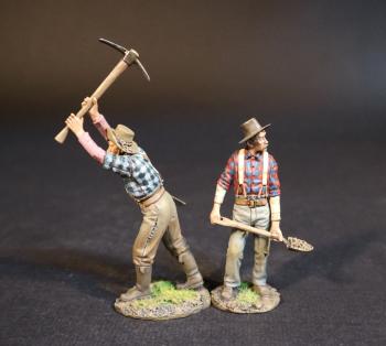 “Diggers," The Gold Rush--two figures (pick raised to strike, shovel full of dirt) “Diggers," The Gold Rush--two figures (pick raised to strike, shovel full of dirt) #51269