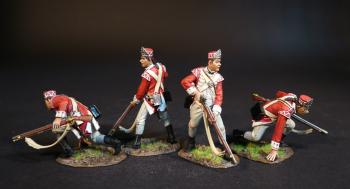 Four Marine Light Infantry (2 standing, gun pointed at ground; 2 kneeling hand on ground), British Marines, The Assault on the Redoubt at Breeds Hill, The Battle of Bunker Hill, June 17th 1775, The American War of Independence, 1775–1783--four figures Four Marine Light Infantry (2 standing, gun pointed at ground; 2 kneeling hand on ground), British Marines, The Assault on the Redoubt at Breeds Hill, The Battle of Bunker Hill, June 17th 1775, The American War of Independence, 1775–1783--four figures #51271