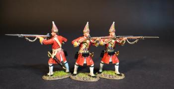 Three Grenadiers “Push Your Bayonet,” Dejean's Regiment of Foot, Cumberland's Army, The Battle of Culloden, 16th April 1745, The Jacobite Rebellion, 1745--three figures Three Grenadiers “Push Your Bayonet,” Dejean's Regiment of Foot, Cumberland's Army, The Battle of Culloden, 16th April 1745, The Jacobite Rebellion, 1745--three figures #51280