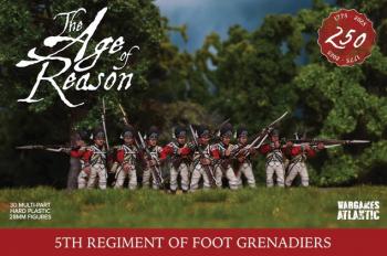 28mm 5th Regiment of Foot Grenadiers, The American Revolution, The Age of Reason--30 multi-part hard plastic figures 28mm 5th Regiment of Foot Grenadiers, The American Revolution, The Age of Reason--30 multi-part hard plastic figures #51293