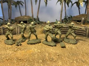 WWII U.S. Marines Set #2--6 in 6 Action Poses (OD Green) WWII U.S. Marines Set #2--6 in 6 Action Poses (OD Green) #51294