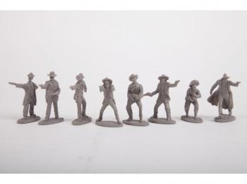 Wild West Cowboys and Gunfighters (Grey)--eight figures in 8 poses -- THREE IN STOCK! Wild West Cowboys and Gunfighters (Grey)--eight figures in 8 poses -- THREE IN STOCK! #29467