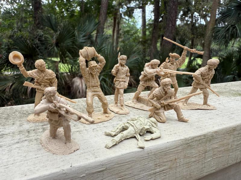 Pioneer Men Set 2 (TAN)--nine resin figures in nine poses -- THREE IN STOCK! #2 Pioneer Men Set 2 (TAN)--nine resin figures in nine poses -- THREE IN STOCK! #2