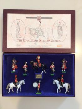 The Royal Scots Dragoon Guards (Britains Limited Edition)--five foot figures and three mounted figures--RETIRED--LAST ONE!! The Royal Scots Dragoon Guards (Britains Limited Edition)--five foot figures and three mounted figures--RETIRED--LAST ONE!! #51371