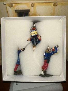Officer, Bugler, and Drummer, French Imperial Guard Zouaves--three figures--RETIRED--LAST ONE!! Officer, Bugler, and Drummer, French Imperial Guard Zouaves--three figures--RETIRED--LAST ONE!! #40774