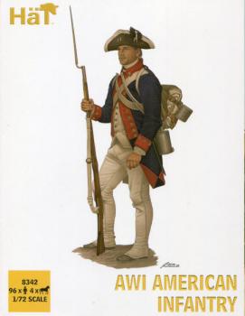 AWI American Infantry--96 figures in 17 poses and 4 horses in 1 horse pose AWI American Infantry--96 figures in 17 poses and 4 horses in 1 horse pose #51428