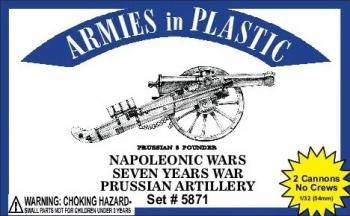 Two Prussian Guns (no crews), Prussian Artillery, Napoleonic Wars - Seven Years War--two guns without crewmen (dark blue plastic) Two Prussian Guns (no crews), Prussian Artillery, Napoleonic Wars - Seven Years War--two guns without crewmen (dark blue plastic) #51454