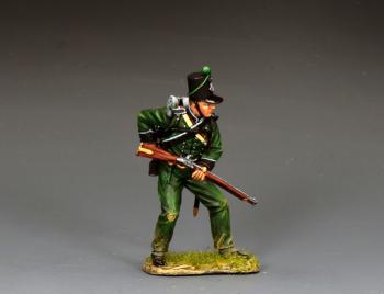 95th Rifles "Reaching for a Fresh Cartridge"--single standing Napoleonic-era British figure wearing shako 95th Rifles "Reaching for a Fresh Cartridge"--single standing Napoleonic-era British figure wearing shako #51482