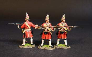 Three Grenadiers “Charge Your Bayonet”, Dejean's Regiment of Foot, Cumberland's Army, The Battle of Culloden, 16th April 1745, The Jacobite Rebellion, 1745--three figures standing ready to stab Three Grenadiers “Charge Your Bayonet”, Dejean's Regiment of Foot, Cumberland's Army, The Battle of Culloden, 16th April 1745, The Jacobite Rebellion, 1745--three figures standing ready to stab #51515