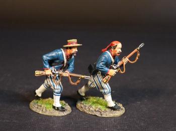 Two Wheat's Tigers Zouaves (advancing gun forward; advancing, gun across chest), 1st Special Battalion (Wheat's Tigers), Louisiana Infantry, The First Battle of Manassas, 1861, The American Civil War, 1861-1865--two figures Two Wheat's Tigers Zouaves (advancing gun forward; advancing, gun across chest), 1st Special Battalion (Wheat's Tigers), Louisiana Infantry, The First Battle of Manassas, 1861, The American Civil War, 1861-1865--two figures #51524