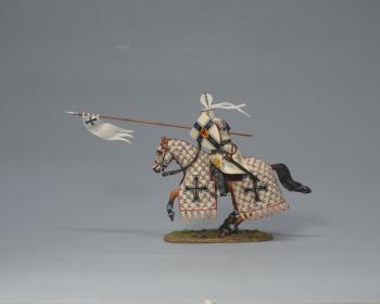 Teutonic Knight (Off-white), The Battle of Legnica, 1241--single mounted figure charging with lance Teutonic Knight (Off-white), The Battle of Legnica, 1241--single mounted figure charging with lance #51530