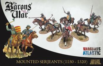 Image of 28mm Mounted Serjeants (1150-1320), Age of Chivalry--12 multi-pose unpainted plastic mounted figures Image of 28mm Mounted Serjeants (1150-1320), Age of Chivalry--12 multi-pose unpainted plastic mounted figures