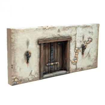 Gladiator School Straight Wall with Entry Gate, Modular Gladiator School--250 mm x 22 mm x 114 mm Gladiator School Straight Wall with Entry Gate, Modular Gladiator School--250 mm x 22 mm x 114 mm #51612