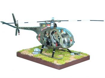 U.S. OH-6A Cayuse (Loach) Helicopter with three Figures & Terrain Stand U.S. OH-6A Cayuse (Loach) Helicopter with three Figures & Terrain Stand #51615