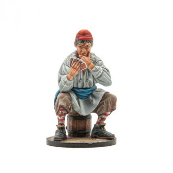 Novice Player, Pirate Playing Cards, Pirates!--single figure seated on a cask Novice Player, Pirate Playing Cards, Pirates!--single figure seated on a cask #51624