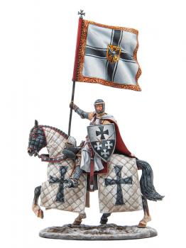 Mounted Teutonic Knight with Standard, Battle of Lake Peipus--single mounted figure with standard Mounted Teutonic Knight with Standard, Battle of Lake Peipus--single mounted figure with standard #51627