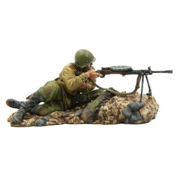 Russian Firing Degtyaryov MG, The Battle of Kursk, 1943--single prone figure on scenic base Russian Firing Degtyaryov MG, The Battle of Kursk, 1943--single prone figure on scenic base #51636