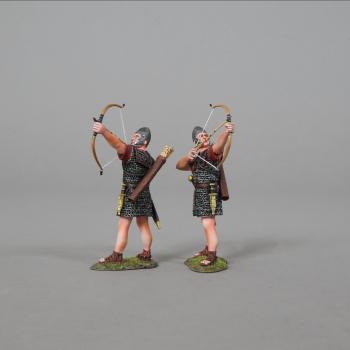 Two Standing Roman Auxiliary Archers Firing Upwards--two figures--ONE IN STOCK. Two Standing Roman Auxiliary Archers Firing Upwards--two figures--ONE IN STOCK. #51638