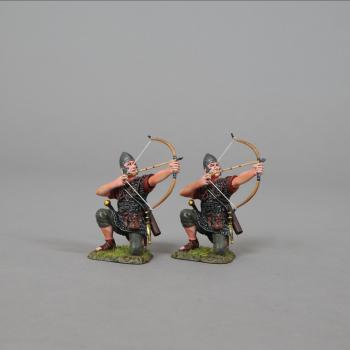 Two Kneeling Roman Auxiliary Archers Firing Upwards--two figures--TWO IN STOCK. Two Kneeling Roman Auxiliary Archers Firing Upwards--two figures--TWO IN STOCK. #51640