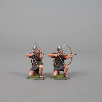 Two Kneeling Roman Auxiliary Archers Firing Straight Ahead--two figures--ONE IN STOCK. Two Kneeling Roman Auxiliary Archers Firing Straight Ahead--two figures--ONE IN STOCK. #51641