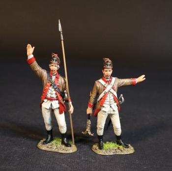 Two Artillery Crew, The Rhode Island Train of Artillery, 1775, The American War of Independence 1775-1783--two figures (waving, pike in left hand; waving, fuse lowered in right hand) Two Artillery Crew, The Rhode Island Train of Artillery, 1775, The American War of Independence 1775-1783--two figures (waving, pike in left hand; waving, fuse lowered in right hand) #51691