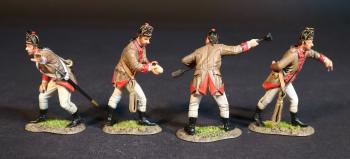 Four Artillery Crew, The Rhode Island Train of Artillery, 1775, The American War of Independence 1775-1783--four figures (leaning sighting; carrying charge; ready with sponge/ramrod; leaning on wheel)  Four Artillery Crew, The Rhode Island Train of Artillery, 1775, The American War of Independence 1775-1783--four figures (leaning sighting; carrying charge; ready with sponge/ramrod; leaning on wheel)  #51692