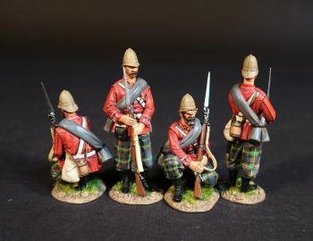 Four Highlanders (2 standing, gunbutt on ground; 2 kneeling, gunbutt on ground), 91st Regiment (Princess Louise's Argyll Shire Highlanders), Eschowe Relief Column, Battle of Gingindhlovu, 2nd April 1879--four figures Four Highlanders (2 standing, gunbutt on ground; 2 kneeling, gunbutt on ground), 91st Regiment (Princess Louise's Argyll Shire Highlanders), Eschowe Relief Column, Battle of Gingindhlovu, 2nd April 1879--four figures #51699