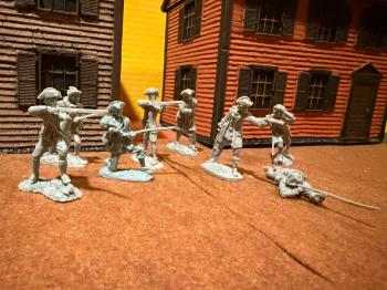 Colonial Militia--seven resin figures in seven poses--FIVE IN STOCK. Colonial Militia--seven resin figures in seven poses--FIVE IN STOCK. #51489