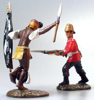 24th Foot Lunging at Attacking Zulu, Set 2--two figures--RETIRED--LAST ONE!! 24th Foot Lunging at Attacking Zulu, Set 2--two figures--RETIRED--LAST ONE!! #10866
