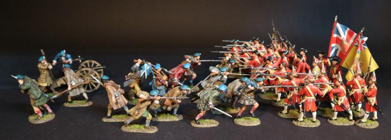 Three Line Infantrymen Defending, Dejean's Regiment of Foot, Cumberland ...