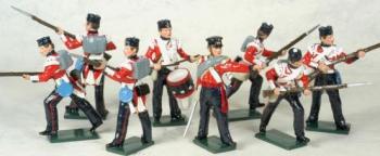 Crimean War British Infantry: Officer, Drummer, and 6 Privates in Action--eight figures--Special Order:  Takes 2 to 3 months. Crimean War British Infantry: Officer, Drummer, and 6 Privates in Action--eight figures--Special Order:  Takes 2 to 3 months. #11067