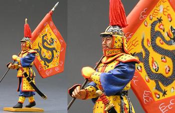 Image of Chinese Marching Flagbearer--single figure