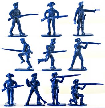 French Infantry - 20 in 10 Poses, White French Infantry - 20 in 10 Poses, White #11130
